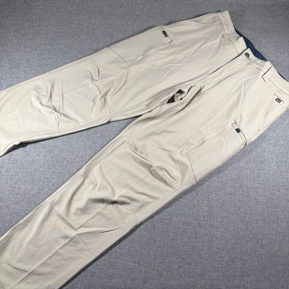 SCOTTeVEST Action Adventure Pants Mens 34x32 Tan 17 Pocket Travel Tech Utility